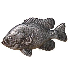 Vintage 1985 CG Harris Fine Pewter Pumpkinseed Fish Pin Brooch